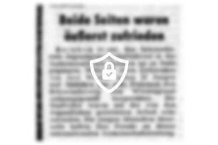 Beide Seiten waren äußerst zufrieden