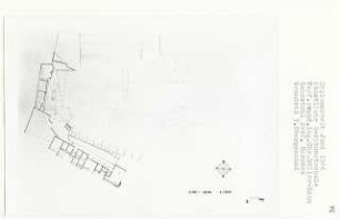 Staatliche Werkkunstschule, Berlin-Charlottenburg (Diplomarbeit bei Bernhard Hermkes): Grundriss 3. Obergeschoss + 8.00 bis + 11.00, 1:200