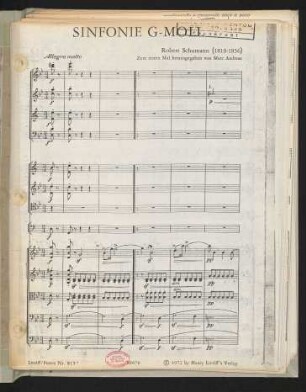 Sinfonie g-Moll für Orchester