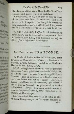 Le Cercle De Franconie.