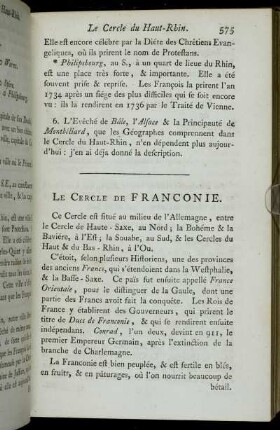 Le Cercle De Franconie.