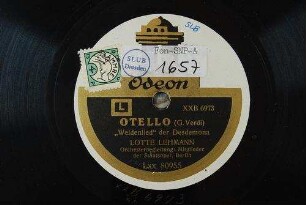 Otello : "Weidenlied" der Desdemona / (G. Verdi)
