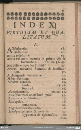 Index Virtutum Et Qualitatum