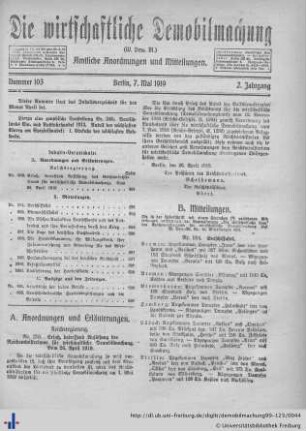 Nr. 103, 7. Mai 1919