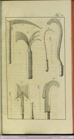 Taf. 71 [Verschiedene schneidende Werkzeuge]