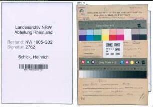 Entnazifizierung Heinrich Schick , geb. 28.07.1910 (Angestellter)