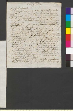 Brief von Reiffenstein, Johann Friedrich an Goethe, Johann Wolfgang von