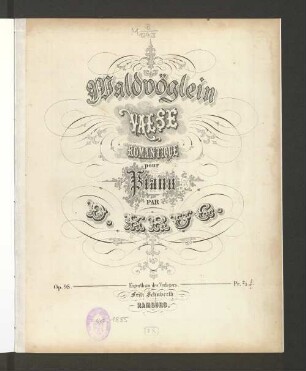 Waldvöglein : valse romantique pour piano ; op. 98