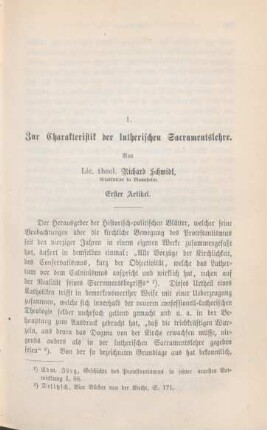 187-252 Zur Charakteristik der lutherischen Sacramentslehre : erster Artikel