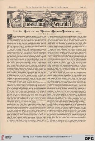 Die Kunst auf der Berliner Gewerbe-Ausstelllung