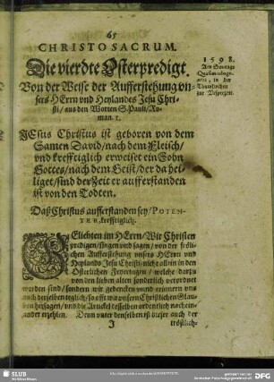 Die vierdte Osterpredigt