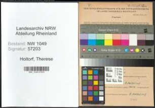 Entnazifizierung Therese Holtorf , geb. 08.10.1912 (Geschaeftsinhaberin)