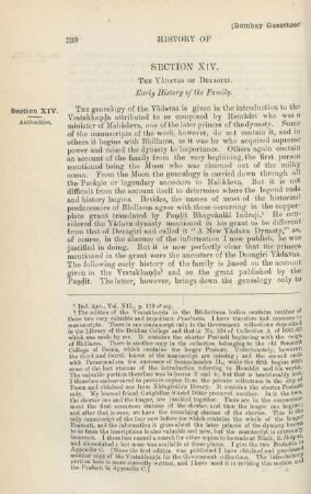 Section XIV. The Yâdavas of Devagiri. Early history of the family