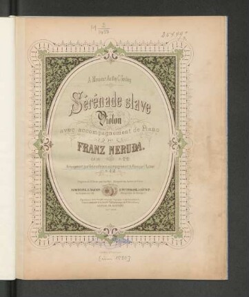 Sérénade slave pour violon, avec accompagnement de piano : op. 56