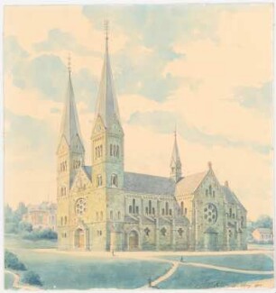 Unzugeordnete Sakralbauten: Perspektivische Ansicht einer Kirche