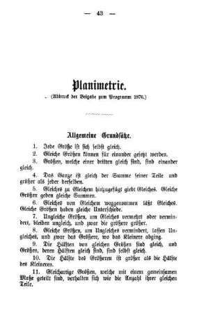 Planimetrie.