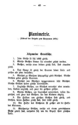 Planimetrie.