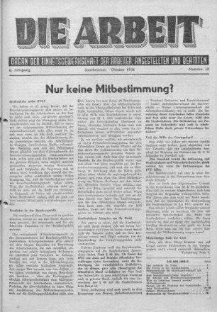 Nummer 10: Oktober 1954