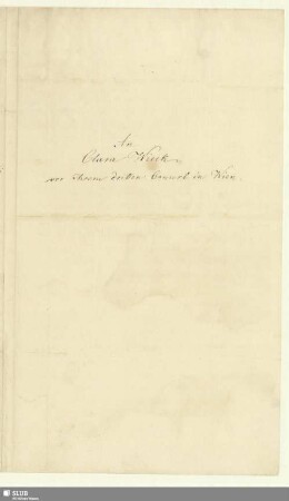 308d: An Clara Wieck vor Ihrem dritten Concert in Wien - Mus.Schu.308d : [Widmungsgedicht]