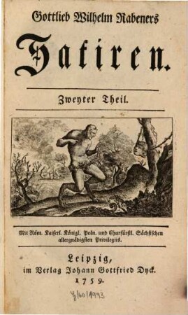 Gottlieb Wilhelm Rabeners Satiren, 2