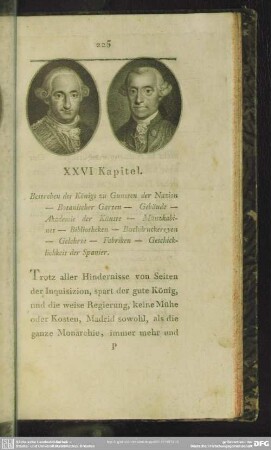 XXVI. Kapitel. Bestreben des Königs zu Gunsten der Nazion