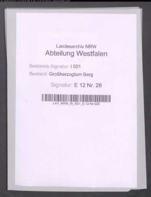 Hypothekeneintragungsgesuche Kirchspiel Vellern