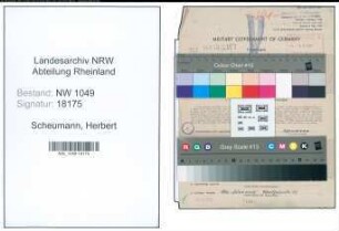 Entnazifizierung Herbert Scheumann , geb. 08.06.1914 (Schuster)