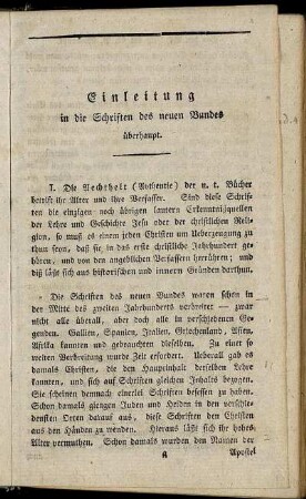 Einleitung in die Schriften des neuen Bundes überhaupt.