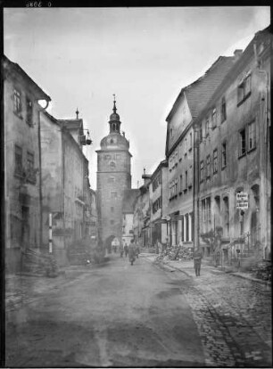 Buchen Ortsbild - im Hindergrund der Stadtturm mit Zwiebeldach (1719)