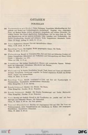 Ostasiatisches Porzellan und Kunstgewerbe (Nr. 262-336)