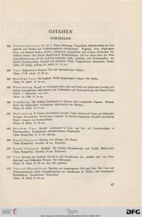 Ostasiatisches Porzellan und Kunstgewerbe (Nr. 262-336)