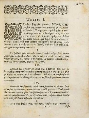 Disputatio theologica de secunda causa secessus Lutheranorum ab ecclesia papali