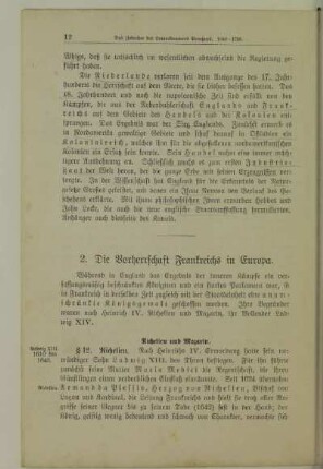 2. Die Vorherrschaft Frankreichs in Europa
