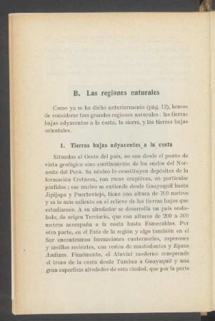 B. Las regiones naturales