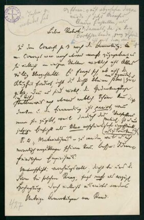 Brief vom 7. August 1882