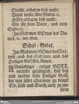 Schul-Gebet