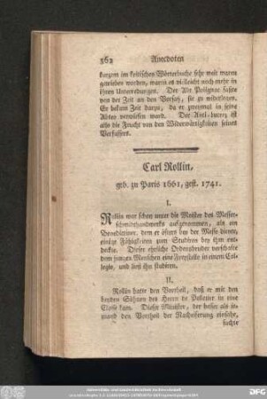 Carl Rollin, geb. zu Paris 1661, gest. 1741.