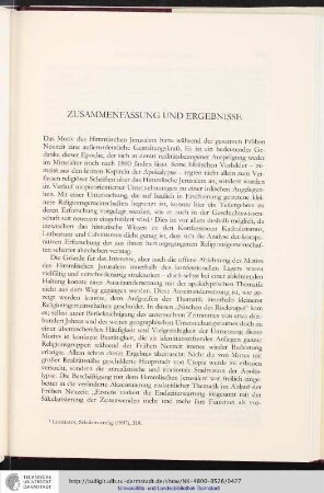 Zusammenfassung und Ergebnisse