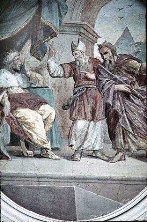 Moses und Aaron beim Pharao