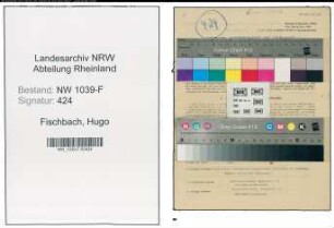 Entnazifizierung Hugo Fischbach , geb. 29.04.1908 (Kaufmann)