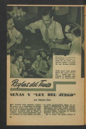 Señas y "ley del juego" : Reglas del truco