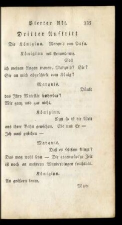 Dritter Auftritt. Die Königinn. Marquis von Posa