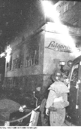 Dresden-Loschwitz. Brand des Restaurants Luisenhof