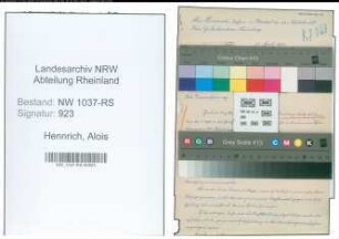 Entnazifizierung Alois Hennrich , geb. 09.04.1900 (Lehrer)