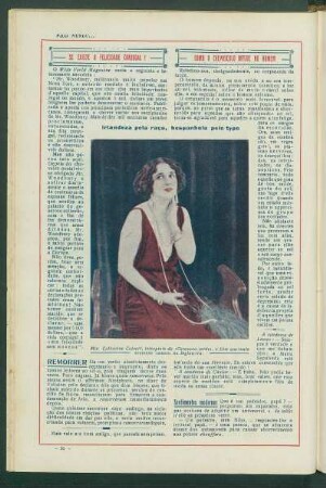 Irlandesa pela raça, espanhola pelo tipo : Miss Catherine Calvert