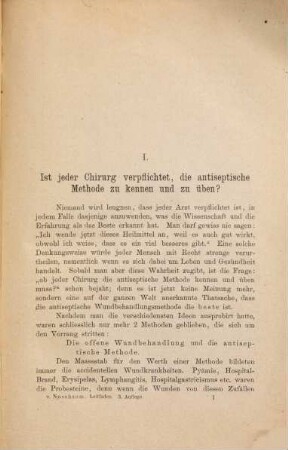 Leitfaden zur antiseptischen Wundbehandlung insbesondere zur Lister'schen Methode : für praktische Ärzte und Studirende