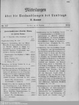 117. Sitzung