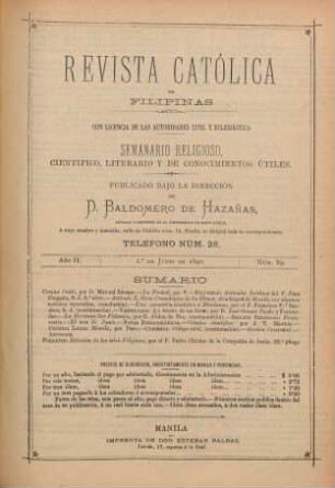 Ano II. 1.° de Junio de 1890, Núm. 69