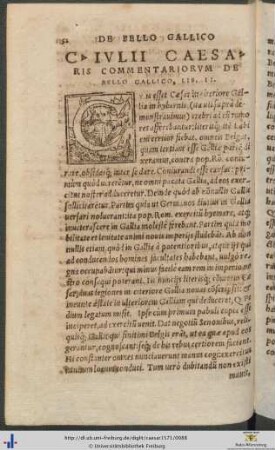 Gaii Iulii Caesaris Commentariorum De Bello Gallico Liber II
