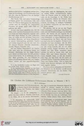Die Glocken der Liebfrauen-(Ueberwasser-)Kirche zu Münster i. W.